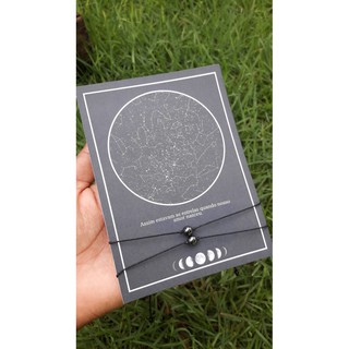 Conjunto de Pulseira Magnética com Mapa das Estrelas; pulseira pedra turquesa branca com Mapa das Estrelas - Regulável (4)