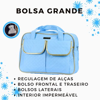 Bolsa Mala de Maternidade bebe kit com 4 peças Menino - Azul Bebe (3)