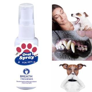 【❥❥】 Pet Breath Freshener Spray Dog Teeth Cleaner Dog Cat Oral Healthy Dental Care 【PUURE】 (1)