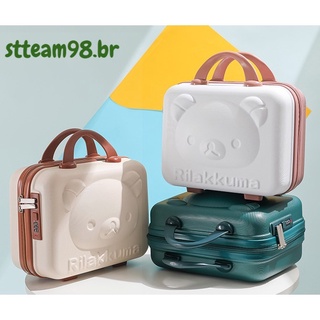 Oferta especial！Mala de viagem Cartoon Bear Mala de maquiagem portátil de 14 polegadas pequena bagagem@SGBR