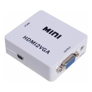 Mini Adaptador Conversor Vga para Hdmi Hd Pc Monitor Com Audio Som 709