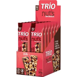 BARRA CEREAL NUTS TRAD CHOC TRIO 12X25G