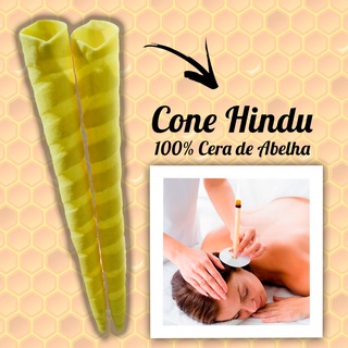 Cone Hindu Chinês 06 unidades 100% cera de abelha pura natural para limpeza de ouvido (2)