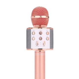 Microfone WS 868 Bluetooth, Karaokê, Sem Fio e Recarregável