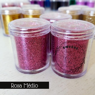 Glitter Comestível 8g - Decoração de Bolos - Cor Rosa Médio