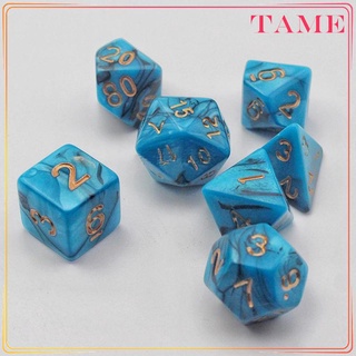 7 Pieces Polyhedral Dice Set Props Party Favors Party Supply for DND RPG (2)