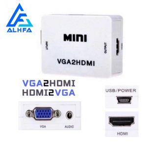 Adaptador mini conversor de video Vga para Hdmi 1080p Vga2hdmi,Hdmi2vga