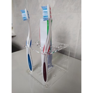 Suporte de Mesa e Balcão para escova e pasta de Dentes, Porta escova de dentes em acrílico (1)