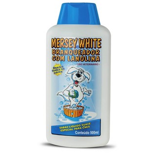 Mersey® White - Shampoo Branqueador Com Lanolina Para Pets - Cães e Gatos - 500ml