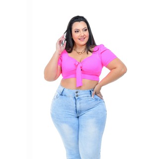 Combo 3 calças jeans plus size cintura alta com lycra/ modinha blogueira/ moda plus size/ moda gordinha/ tamanhos grandes promoção (2)
