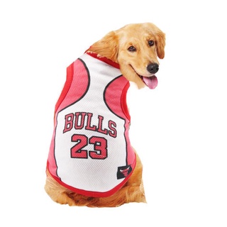 Camiseta Para Cachorro e Gato Roupa Pet Verão Basquete Nba Chicago Bulls