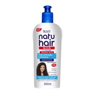 NatuHair O Melhor Creme de Pentear Natu.hair S.O S Manutenção Intensiva Sem Enxágue é Ideal Para Cabelos Crespos, Cacheados ou Volumosos