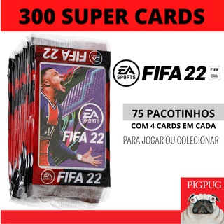 300 Cards "FIFA 22" = 75 pacotinhos lacrados. Revenda/Futebol/PlayStation/Trading Cards/ Card Game/EA Sports/Cartinha