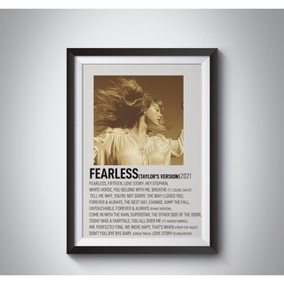 Quadro Álbum Minimalista Fearless - Taylor's Version - Taylor Swift