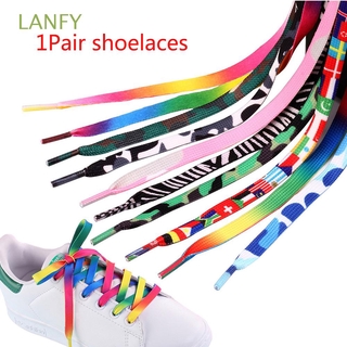 Lanfy Cadarços Coloridos Multicoloridos Com Cadarços Coloridos Para Decoração De Sapatos