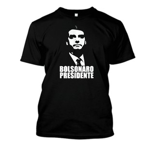 Camiseta 100% algodão estampada Bolsonaro Presidente Bolsomito