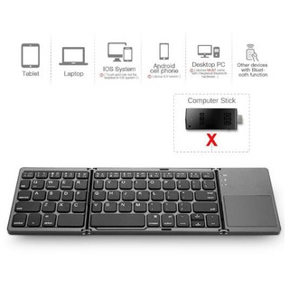 Mini teclado dobrável Teclado dobrável sem fio Bluetooth com Touchpad para Windows, Android, ios Tablet ipad Phone (7)