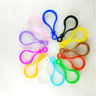 20pcs Candy Color Plastic Lobster Clasp Hooks Bags Purse Key Ring Hook Finding Keychain for Jewelry Making Buckle (7)