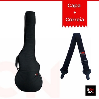 Capa Bag Case Contra Baixo Luxo Acolchoada + Correia - Bonga Music