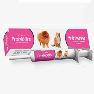 Suplemento Probiótico E Prebiótico Pasta Oral Para Cães e Gatos 14Gr