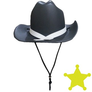 chapéu cowboy para festas+estrela grátis