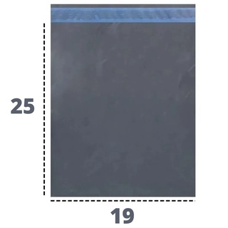 100 Envelope 19x25 Plástico de segurança Embalagem Correio Cinza Saco Saquinho com Lacre 19 x 25
