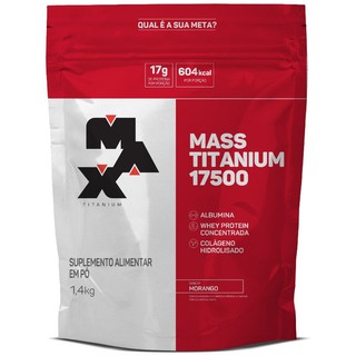 Mass Titanium 17500 - Pacote 1400g - Max Titanium (Hipercalórico)