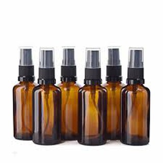 Vidro Spray ambar para aromaterapia Kit 6 UNIDADES vidro ambar com válvula spray para óleos essenciais