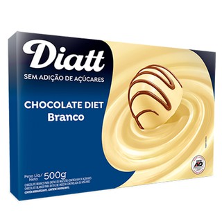 Barra Chocolate Diet Branco Diatt 500g - Sem Adição De Açúcar