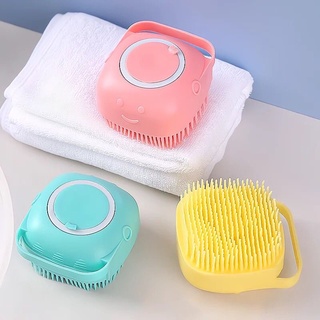 Esponja De Silicone Para Banho Com Dispenser Shampoo / Sabonete Escova Crianças, Adultos e Pets