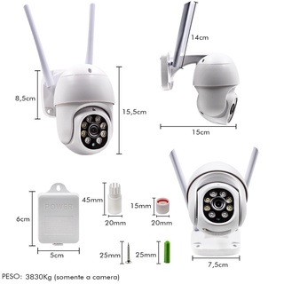 Câmera De Segurança Ip Wifi Externa Auto Tracking Ip66 Ptz Haiz HZ-A9 (5)