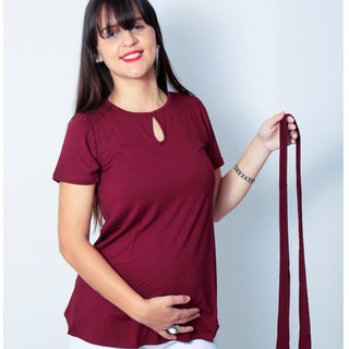Blusa Feminina para Gravida em cor lisa para Gestantes/ Maternidade/ (6)
