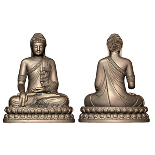 Buda Tibetano Hindu Tailandês Estátua Decorativo Meditando Base 3D 10 cm (1)