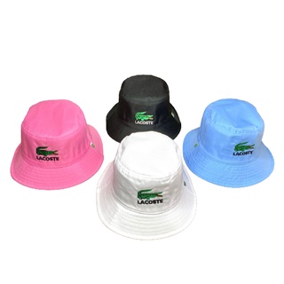 Chapéu Bucket Hat Nova Moda Lacoste de Marca Feminino e Masculino Diversas Cores - BRANCO, PRETO, ROSA, AZUL
