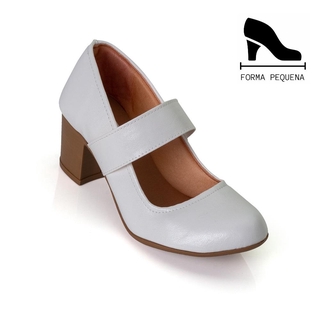 Sapato feminino Scarpin Salto PariShoes Branco super Confortável