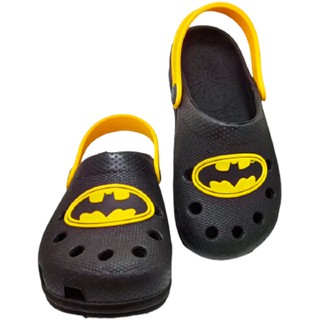 Babuche chinelo sandalia infantil tradicional confortavel Preto/amarelo Batman