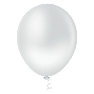 Balão Branco 50 unid Nº7 " - Bexiga para festa