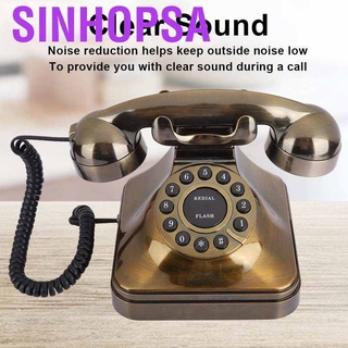 Sinshop Telefone Com Fio Antigo Retrô Vintage Para Mesa / Casa / Telefone / Telefone / Número (1)