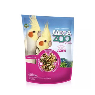 Ração Super Premium para Calopsitas Megazoo Mix com Vita Care 350g