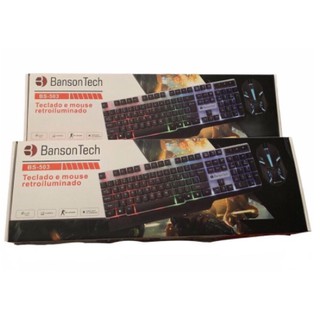 Teclado Gamer Com Mouse BansonTech Bs-503 Semi Mecanico iLuminado C/Fio (3)