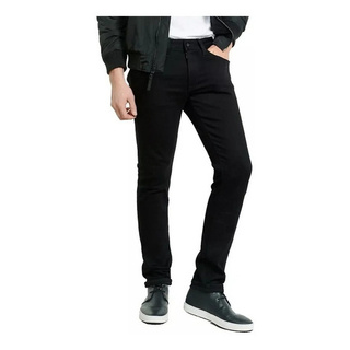 Calça Skinny Masculina Jeans Sarja Preta Black Do 36 Ao 50