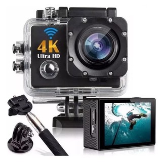 Ultra Câmera Action Go Cam Pro Sports Full HD Prova D'água Camera Preta (1)
