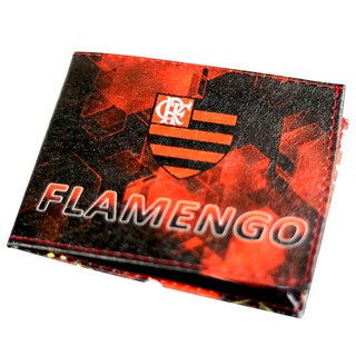Carteira Masculina Slim de Time Flamengo Com Porta Cartões e `Porta Documentos