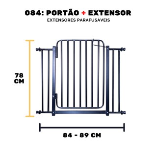 Portão Grade Porta Robusta Segurança Bebê Pet 84/89 Cm (1)