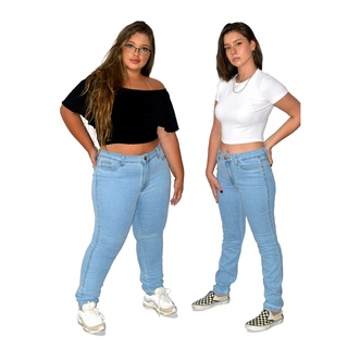 Calça Montaria Jeans Skinny Cintura Alta Feminina