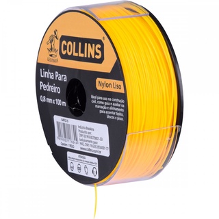 Linha para Pedreiro de Nylon Amarelo 0,80M X 100Mts - COLLINS (1)