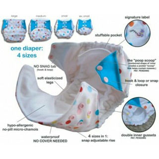 Fralda Reutilizável Ajustável com Refil Lavável Infantil criança bebê ecológica calça plástica impermeável com regulagem (1)