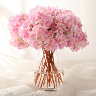1 Pç Buquê de Hortência Artificial de Seda / Flor Decorativa Romântica para Decoração Interna / DIY (3)