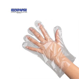 Kit Luva Descartável Plástica c/ 1000Un Proteção Higiene