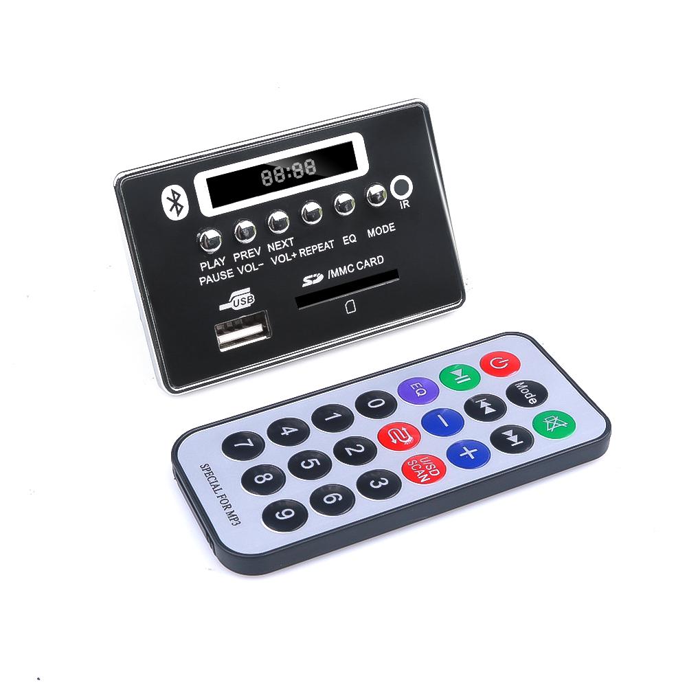5V 12V Hands-free MP3 Decoder Bluetooth Card Car Module USB Music Player FM Aux Radio For Car Integrated Remote Control